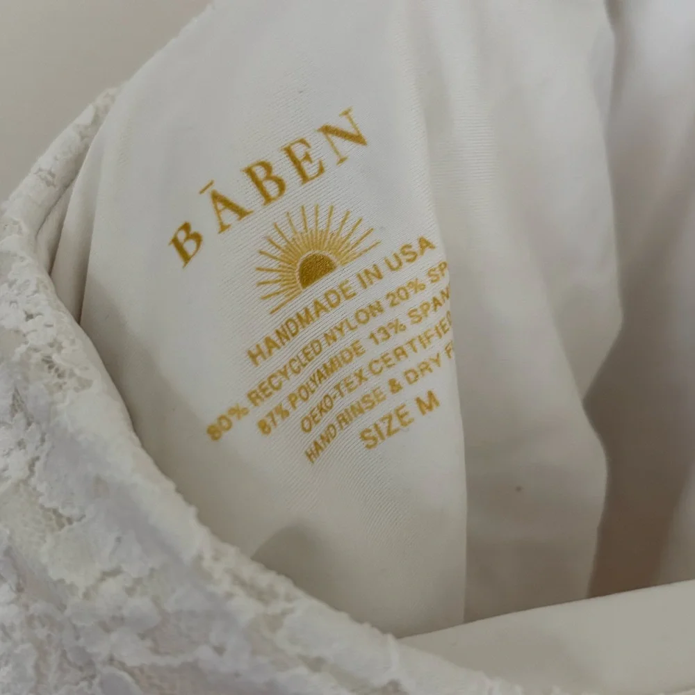 Free People Baben white lace one piece swimsuit - medium - Picture 5 of 5